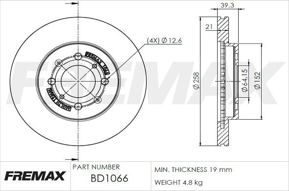 FREMAX BD-1066 - Kočioni disk www.molydon.hr