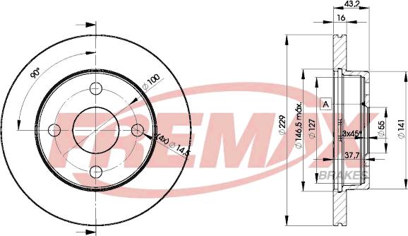 FREMAX BD-1016 - Kočioni disk www.molydon.hr