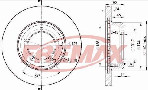 FREMAX BD-1102 - Kočioni disk www.molydon.hr