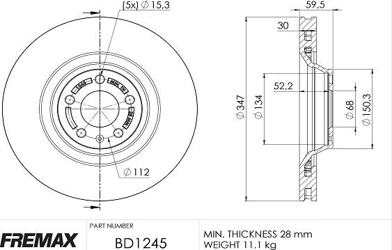 FREMAX BD-1245 - Kočioni disk www.molydon.hr