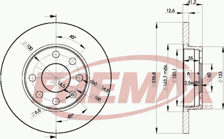 FREMAX BD-1240e - Kočioni disk www.molydon.hr