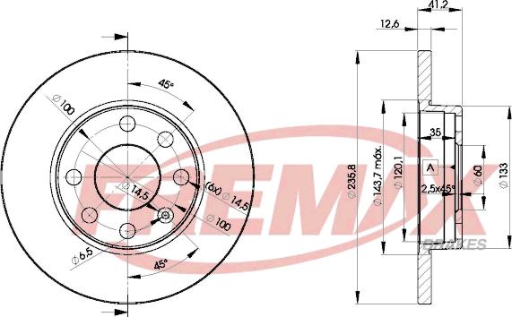 FREMAX BD-1240 - Kočioni disk www.molydon.hr