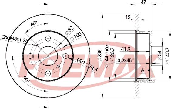 FREMAX BD-1250 - Kočioni disk www.molydon.hr