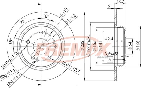 FREMAX BD-1258 - Kočioni disk www.molydon.hr