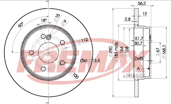 FREMAX BD-1213 - Kočioni disk www.molydon.hr