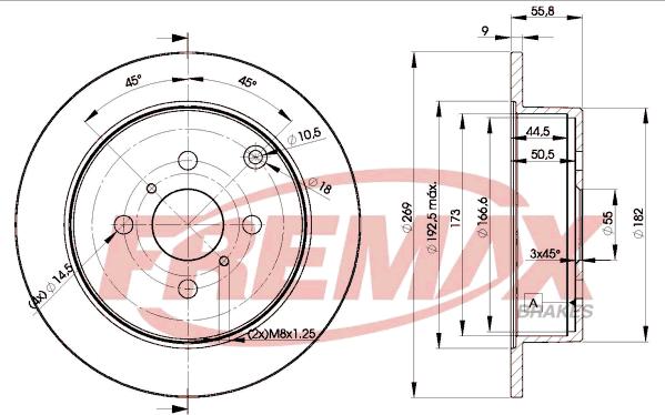 FREMAX BD-1221 - Kočioni disk www.molydon.hr