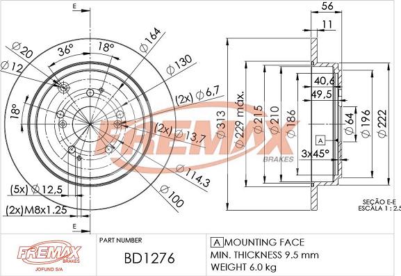 FREMAX BD-1276 - Kočioni disk www.molydon.hr