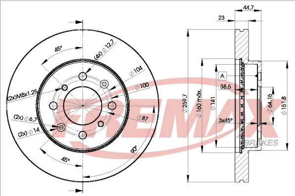 FREMAX BD-1704 - Kočioni disk www.molydon.hr