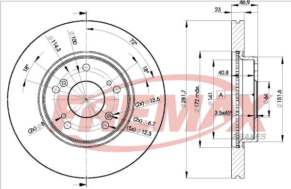 FREMAX BD-1705 - Kočioni disk www.molydon.hr