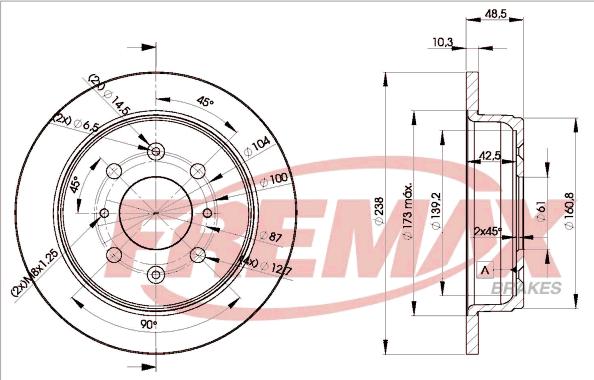 FREMAX BD-1703 - Kočioni disk www.molydon.hr