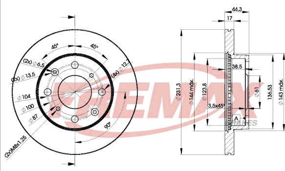 FREMAX BD-1702 - Kočioni disk www.molydon.hr