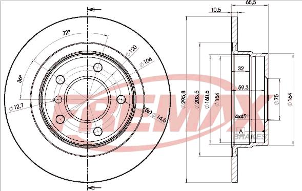 FREMAX BD-1725 - Kočioni disk www.molydon.hr