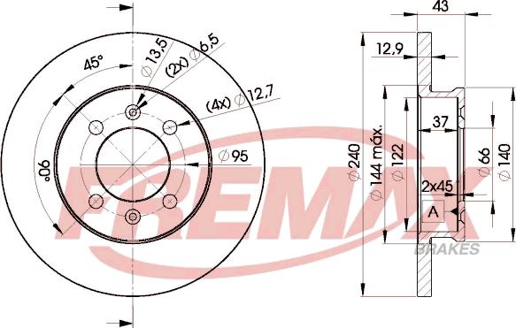 FREMAX BD-8405 - Kočioni disk www.molydon.hr