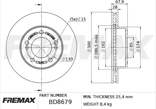 FREMAX BD-8679 - Kočioni disk www.molydon.hr