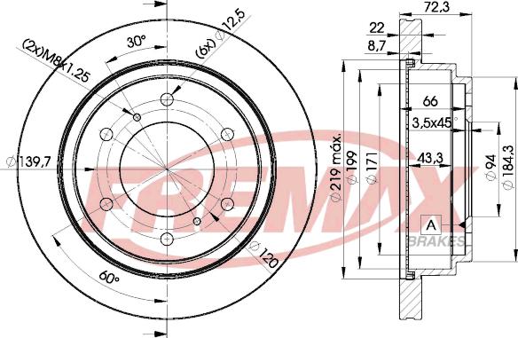 FREMAX BD-8067 - Kočioni disk www.molydon.hr