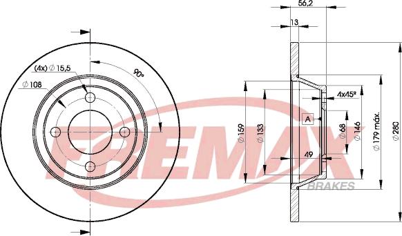 FREMAX BD-8014 - Kočioni disk www.molydon.hr