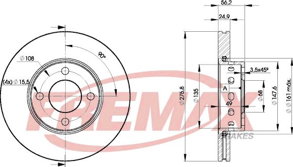 FREMAX BD-8012 - Kočioni disk www.molydon.hr