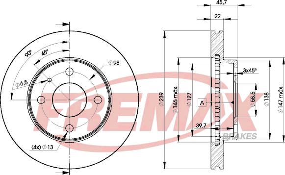 FREMAX BD-8195 - Kočioni disk www.molydon.hr