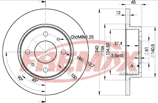 FREMAX BD-8120 - Kočioni disk www.molydon.hr