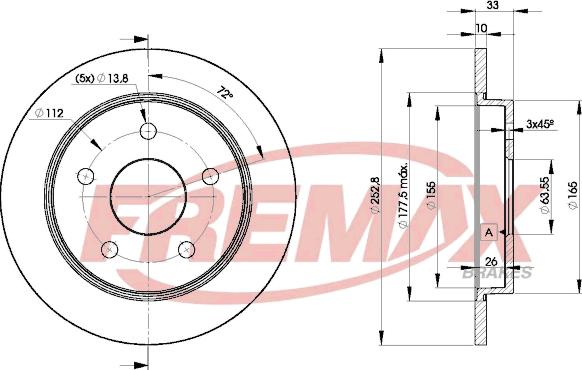 FREMAX BD-8215 - Kočioni disk www.molydon.hr