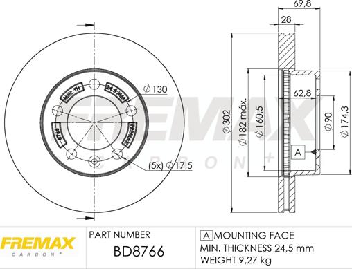 FREMAX BD-8766 - Kočioni disk www.molydon.hr