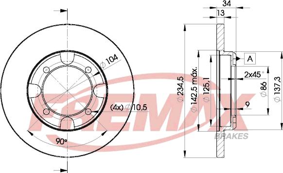 FREMAX BD-8737 - Kočioni disk www.molydon.hr