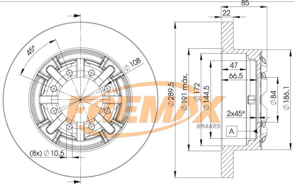 FREMAX BD-8773 - Kočioni disk www.molydon.hr