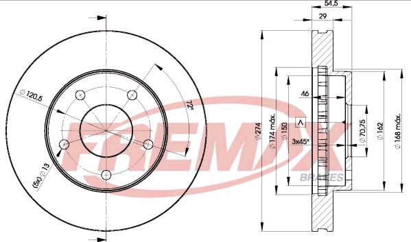 FREMAX BD-3966 - Kočioni disk www.molydon.hr