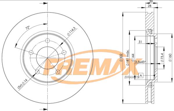 FREMAX BD-3918 - Kočioni disk www.molydon.hr