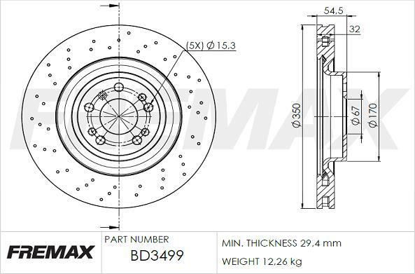 FREMAX BD-3499 - Kočioni disk www.molydon.hr