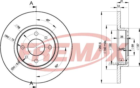 FREMAX BD-3466 - Kočioni disk www.molydon.hr