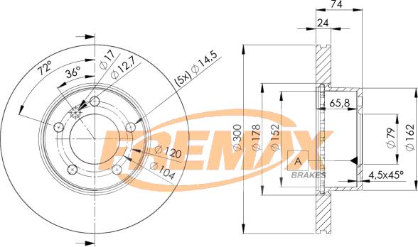 FREMAX BD-3405 - Kočioni disk www.molydon.hr