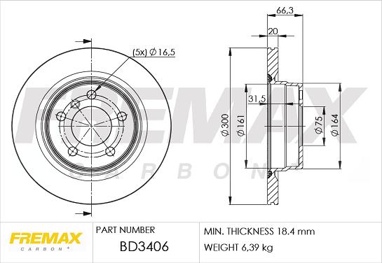 FREMAX BD-3406 - Kočioni disk www.molydon.hr