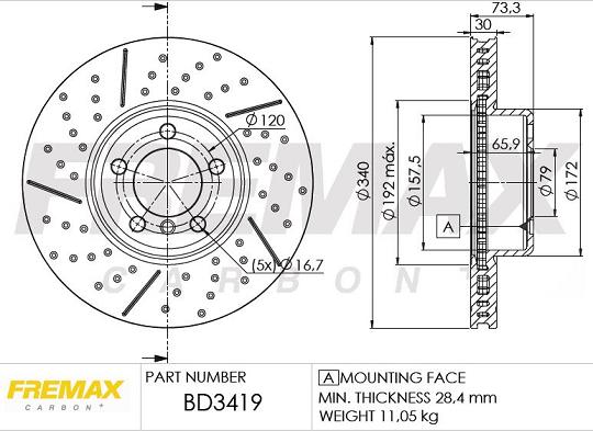 FREMAX BD-3419 - Kočioni disk www.molydon.hr