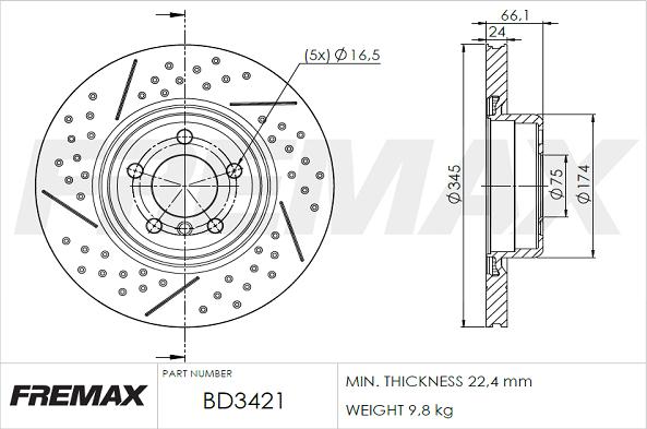 FREMAX BD-3421 - Kočioni disk www.molydon.hr