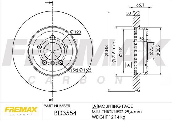 FREMAX BD-3554 - Kočioni disk www.molydon.hr