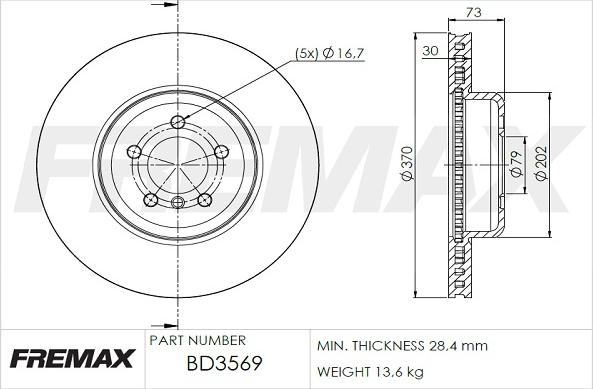 FREMAX BD-3569 - Kočioni disk www.molydon.hr