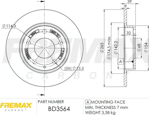 FREMAX BD-3564 - Kočioni disk www.molydon.hr