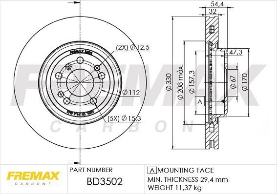 FREMAX BD-3502 - Kočioni disk www.molydon.hr