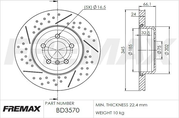 FREMAX BD-3570 - Kočioni disk www.molydon.hr