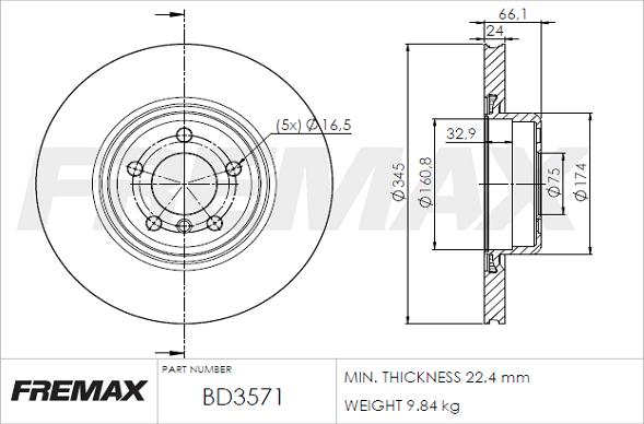 FREMAX BD-3571 - Kočioni disk www.molydon.hr