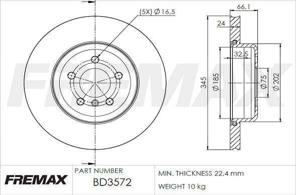 FREMAX BD-3572 - Kočioni disk www.molydon.hr