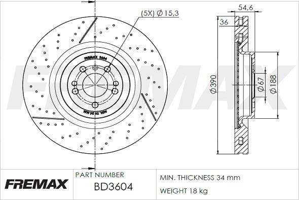 FREMAX BD-3604 - Kočioni disk www.molydon.hr