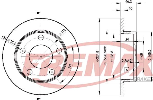 FREMAX BD-3634 - Kočioni disk www.molydon.hr