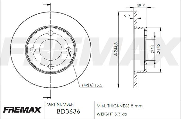 FREMAX BD-3636 - Kočioni disk www.molydon.hr