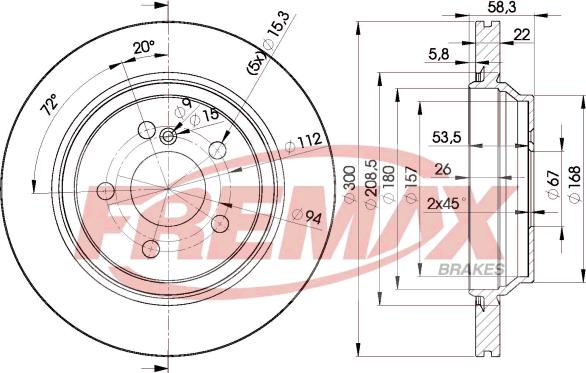 FREMAX BD-3053 - Kočioni disk www.molydon.hr