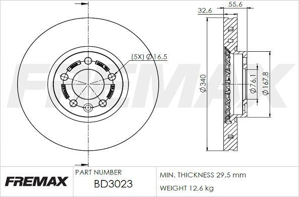 FREMAX BD-3023 - Kočioni disk www.molydon.hr