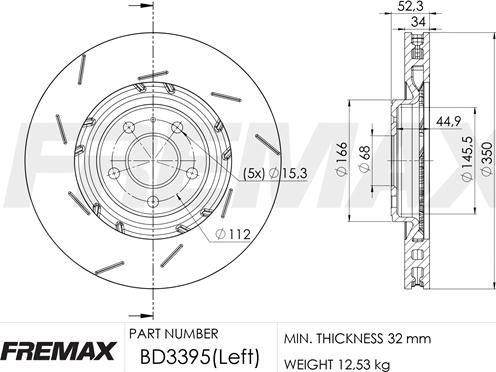 FREMAX BD-3395 - Kočioni disk www.molydon.hr