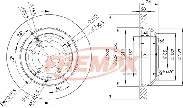 FREMAX BD-3328 - Kočioni disk www.molydon.hr