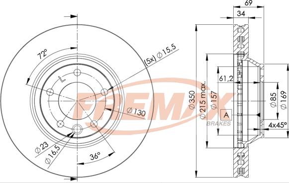 FREMAX BD-3323 - Kočioni disk www.molydon.hr